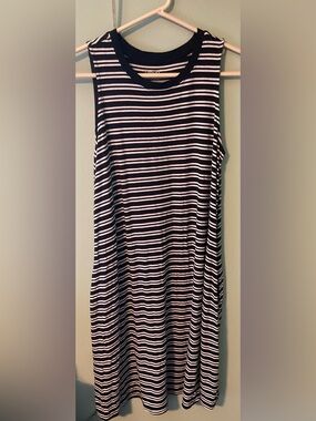 Time and Tru Black and White Striped dress